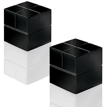 SIGEL GL722 Juego de 2 imanes cuadrados, neodimio N48, para pizarras magnéticas, 2x2x2 cm, negro