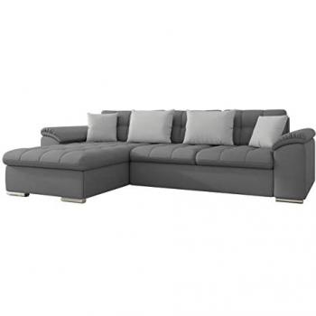 Sofá rinconero Comfivo 181 con función de descanso y caja de ropa de cama, 280x160x76cm, Uttario Velvet