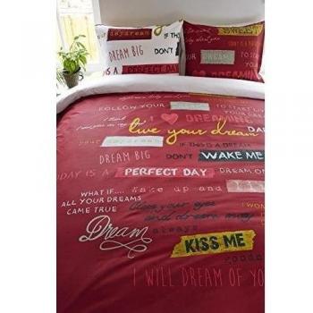 Beddinghouse Dreamer Juego de cama, algodón, rojo, 135 x 200 cm