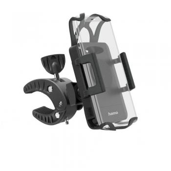 Soporte para bicicleta Hama Strong, universal para smartphones de 5 a 9 cm, giratorio 360°, color negro