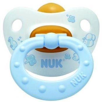 NUK Classic - Pack de 2 chupetes fisiológicos de látex T1, color azul