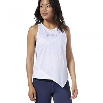 Reebok Y Graphic Tank Camiseta Sin Mangas, Mujer, White, 2XS
