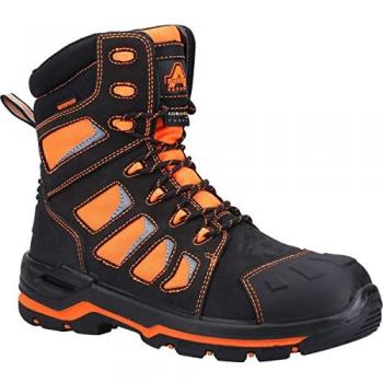 Amblers Waterproof Leather Safety Boots - Black, Size UK 10