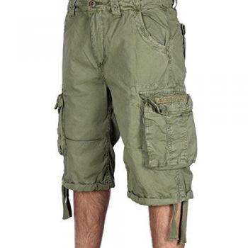 Alpha Industries Jet Cargo Shorts for Men - Light Olive - Sizes 30 to 38