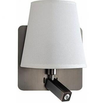 Aplique con luz lectura Bahia Niquel Satinado 1 bombilla 32,1cm
