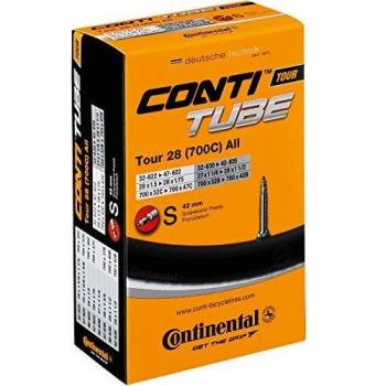 Continental Schlauch Tour All - Cámara de Aire para Bicicleta, tamaño de la válvula 40 mm, Talla única