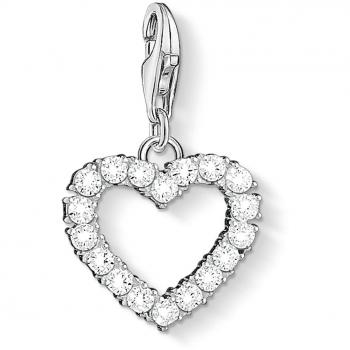 Colgante Charm Corazón de Zircónia en Plata de Ley 925 Thomas Sabo
