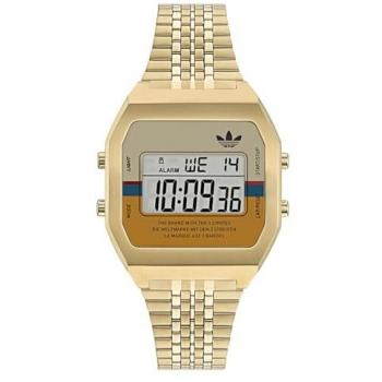 adidas Digital Two Gold-Tone Stainless Steel Quartz Watch