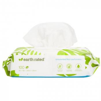 Earth Rated Toallitas Sin Perfume 100 Unidades