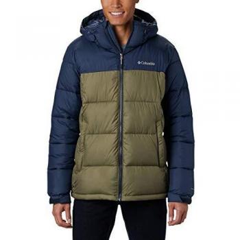 Chaqueta de pluma con capucha Columbia Pike Lake (Verde piedra/Marino colegial) Hombre
