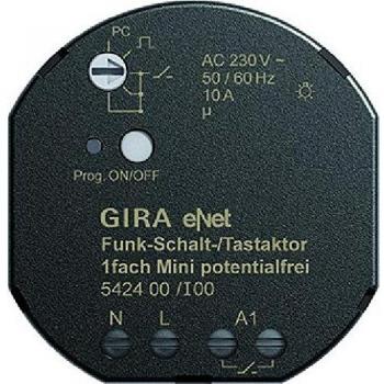 Gira 542400 eNet Wireless Single Switch Actuator Mini, Potential-Free