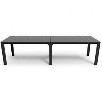 Mesa Resina Julie Doble Grafito 294x90 cm/180x147 cm