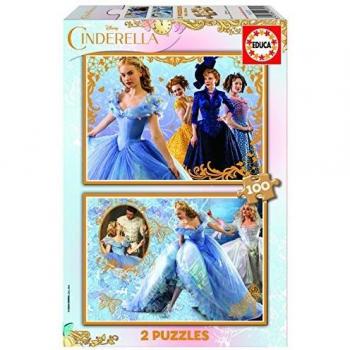 Puzzles Educa - Puzzle con diseño Cenicienta, 2 x 100 Piezas