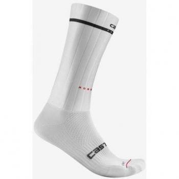 Calcetines Castelli Fast Feet 2 Rosso Corsa blanco - S-M, tipo de producto: calcetines para ciclismo, características: diseño aerodinámico, tejido transpirable, compresión ligera, refuerzo en el arco