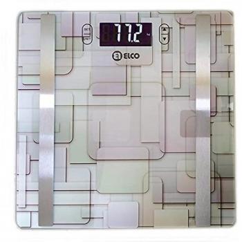 ELCO ELC092 BASCULA DE BAÑO ANALIZADORA MULTIFUNCION, Masa Corporal, OSEA, Agua, 10 MEMORIAS, Acabado Cristal, 306x306x19/ hasta 150 KG DE 100 G, 4 x 1,5V, Display 59x55,7, Surtidos