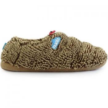 Zapatillas de Estar por Casa Nuvola Polar Unisex Marrón con Suela de Goma Cerradas