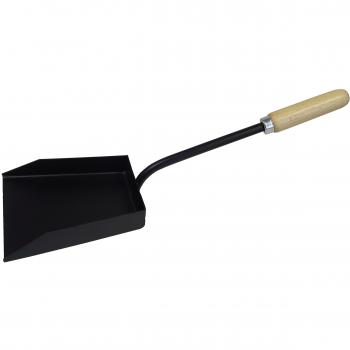 Recogedor Metálico de Largo Alcance con Mango de Madera, 47.5 cm
