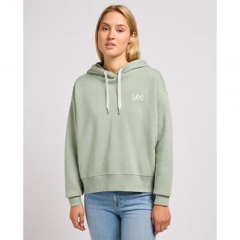 Sudadera con capucha Lee Essential verde mujer - M