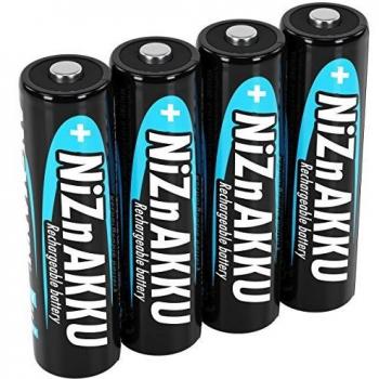 Ansmann AA 2500mWh NiZn Rechargeable Batteries (Pack of 4) - 1.6V Nickel-Zinc High Capacity Quick Charge No Memory Effect for High Drain Devices