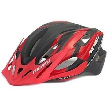 Prowell F55R Phoenix - Casco de ciclismo rojo y negro Talla:L