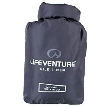 Lifeventure Saco de Dormir de Seda, Gris, Momia