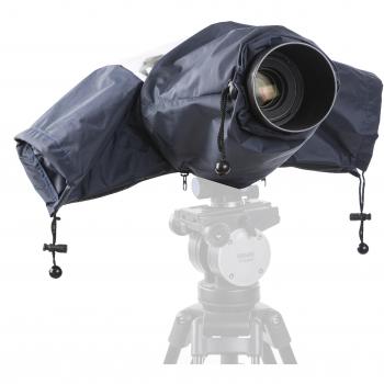 Movo CRC01DB Protector de Lluvia Impermeable de Nylon con Mangas Cerradas para Cámaras DSLR Canon EOS, Nikon, Sony, Olympus, Pentax y Panasonic