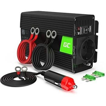 Green Cell INV01DE Adaptador e inversor de corriente Auto 300 W Negro