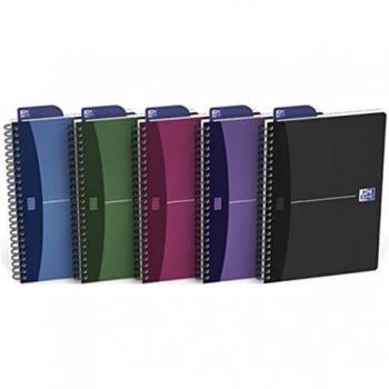 Cuaderno de espiral Oxford Urban A5, 100 páginas, cuadriculado 5x5, polipropileno