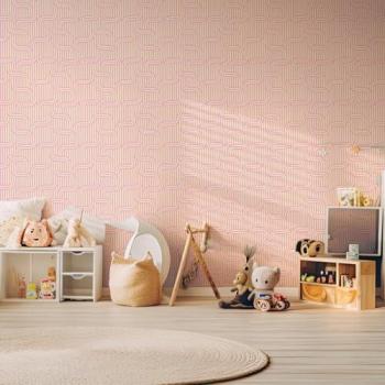 Papel pintado rosa con raíces 52x1000cm