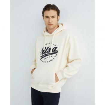 Sudadera de hombre con capucha estampado frontal Gant