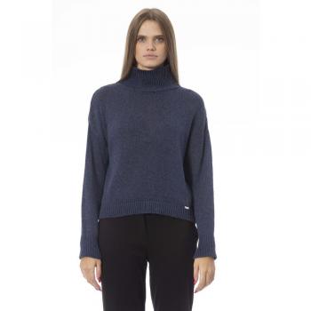 Baldinini Trend Blue Viscose Sweater - M