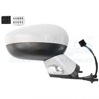 Espejo retrovisor VAN WEZEL 0975828 con carcasa de plástico, ajuste manual, cristal convexo y diseño aerodinámico