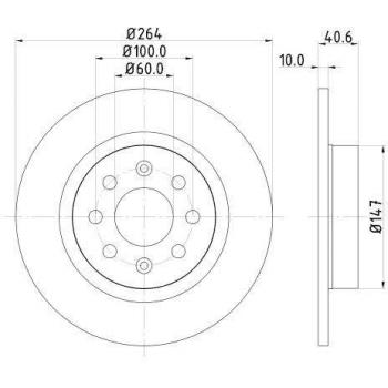 Disco de Freno HELLA PRO 8DD 355 112-621 para OPEL Corsa E y Adam, revestido y completo
