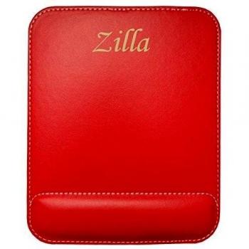 Almohadilla de cuero sintético de ratón personalizado con el texto: Zilla