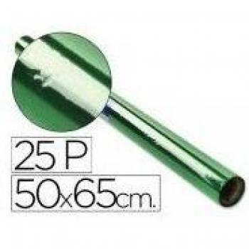 Papel Charol MARGOK Verde Fuerte 50 x 65 cm, Rollo 25 Hojas