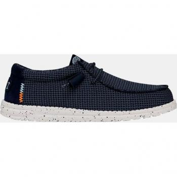 Zapatillas Informales Hombre Hey Dude Wally Sport Malla Azul Marino