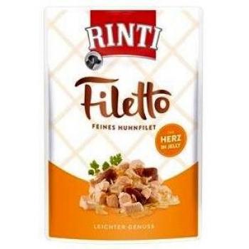 RINTI Filetto Pouch en gelatina 48 x 100 g - Pack ahorro - Pollo con corazón