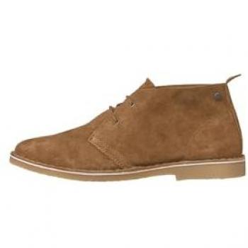 Jack & Jones Men's Cognac Cow Leather Suede Desert Chukka Boots - Size 8