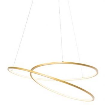 Lámpara colgante de diseño dorada 72 cm con LED regulable en 3 niveles - Rowan