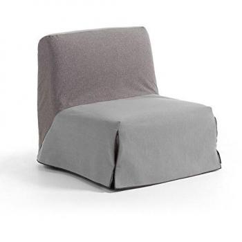 Butaca cama funda tela gris Bulova