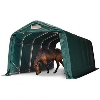 Refugio de pastizal impermeable TOOLPORT 3,3x6 m lona PVC 800N verde