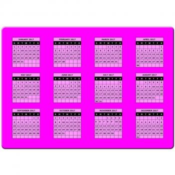 Magenta - 2017 calendario grande