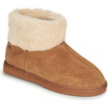 Pantuflas Isotoner 97307 para mujer, ultra confortables y muy cálidas, forradas de falsa piel, color marrón