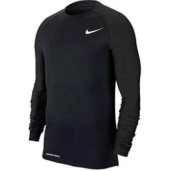 NIKE M NP Top LS Utility Thrma Camiseta De Manga Larga, Hombre, Black/Black/White