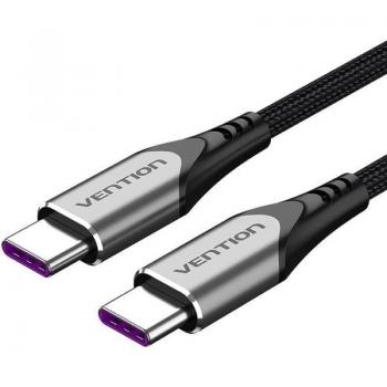 Cable USB tipo C 5A 100W Vention TAehf / USB tipo C macho - USB tipo C macho / 1m / gris