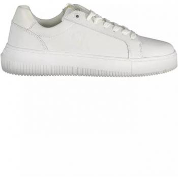 Calvin Klein Women's Elegant White Lace-Up Sneakers - Size 9 US/EU39