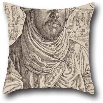 La pintura al óleo Jan Cornelisz. vermeyen - retrato de Mulay Ahmad manta fundas de almohada de, 18 x 18 inch/45 por 45 cm decoración, regalo para cumpleaños, adolescentes, tienda, silla, asiento de la barra, interior
