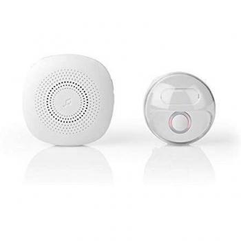 NEDIS Set de Timbre Inalámbrico | Alimentado por la Red | 80 dB | Gama de señal: 300 m | IP44 | Volumen Ajustable | 36 Melodías | 1 Receptor | Blanco