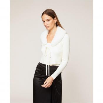 Conjunto de cárdigan y top de punto