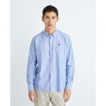 Camisa lisa oxford de hombre